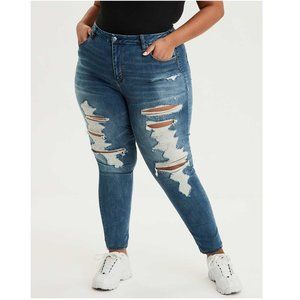 American Eagle Super Hi-Rise Jegging Distressed